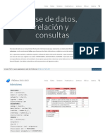 Explicaciones (SQL) y Ejemplo (Materiales)