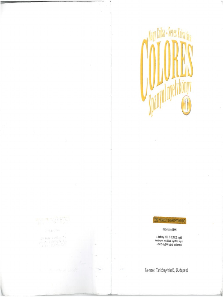 Colores Spanyol Nyelvkönyv 1 PDF 