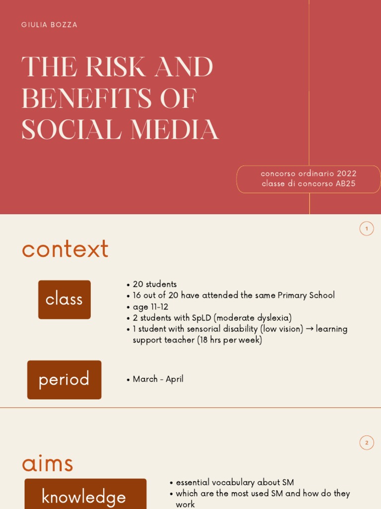 Social Media Risks and Benefits Lesson Plan | PDF | Popular Culture ...