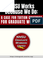 NMSU Works Because We Do - A Case For Graduate Tuition Coverage