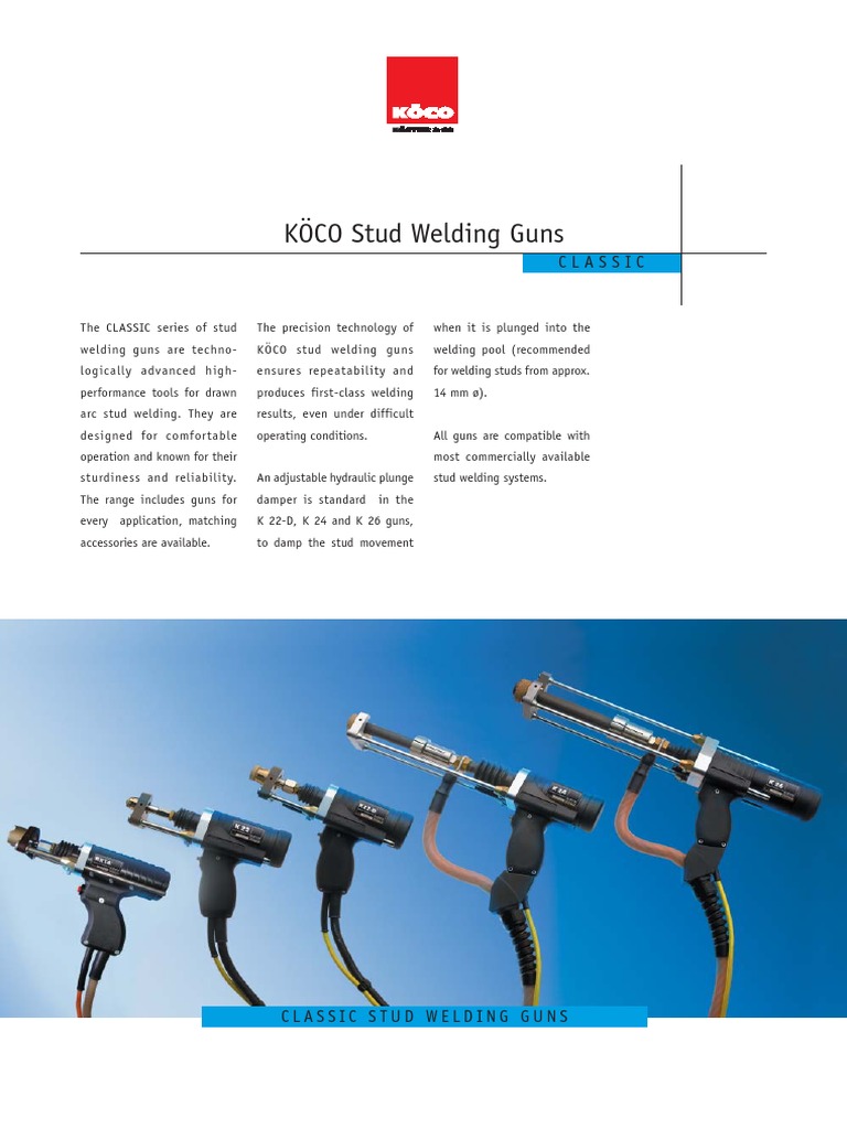 KÖCO Stud Welding Guns: Classic | Download Free PDF | Welding ...