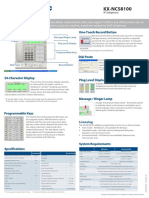 KX Ncs8100 Spec Sheet