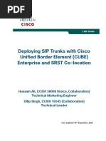 Deploying SIP Trunks With Cisco Unified Border Element (CUBE) Enterprise and SRST Co-Location