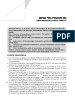 Gestion p%C©ri-opÃ©ratoire Des Anticoagulants Oraux Directs