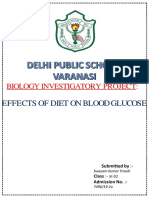 Effects of Diet On Bloodglucose: Biology Investigatory Project