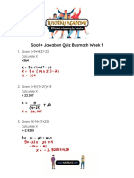 Soal + Jawaban Quiz Busmath Week 1