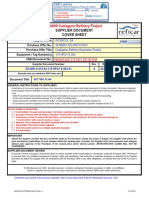 Cartagena Refinery Project: Supplier Documen T Cover Sheet
