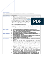 University of Dundee Scholarship GREAT Scholarship 2022/23 Key Facts Document