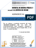 Const. Agradecimiento - Dr. Henry Encarnación Gallardo 11-04-2022 Minjusdh