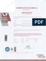 Certificado Breacker Totalizador Schneider