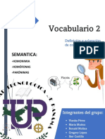 Vocabulario 2 - Semántica