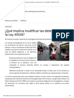 ¿Qué Implica Modificar Las Detenciones Con La Ley 30558 - IDEHPUCP PUCP