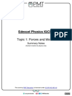 Physics-Forces and Motion Summary Notes