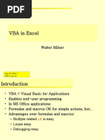 VBA in Excel: Walter Milner