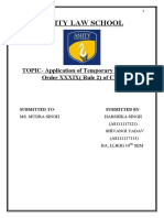 Amity Law School: TOPIC-Application of Temporary Injunction Order XXXIX (Rule 2) of CPC