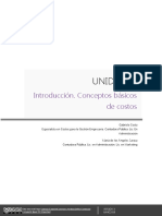 UNIDAD 1 - Introducción. Conceptos Básicos de Costos