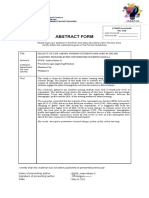 Abstract Form: I Certify That This Material Has Not Been Published or Presented Previously