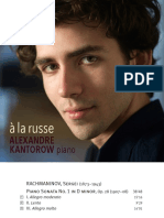 À La Russe: Alexandre KANTOROW Piano