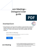 Zoom Meetings - Participants' User Guide