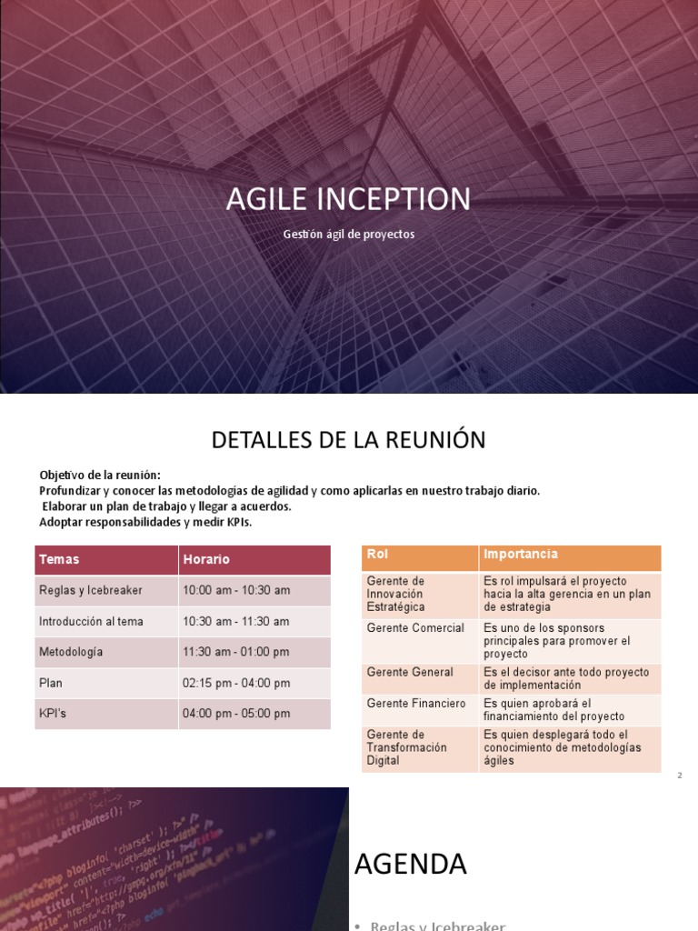 Agile Inception | PDF | Scrum (desarrollo de software)