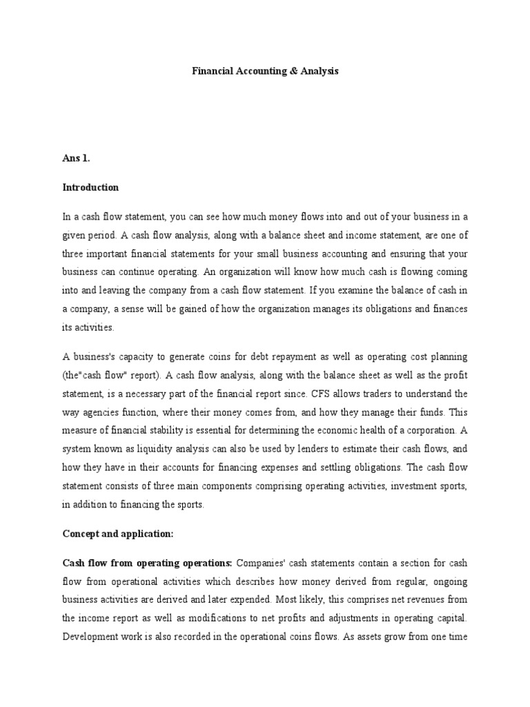 Accounting Cash Flow Analysis Guide | PDF | Debits And Credits | Banks