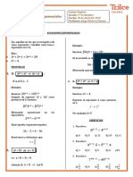 Curso: Álgebra - Ecuaciones Exponenciales