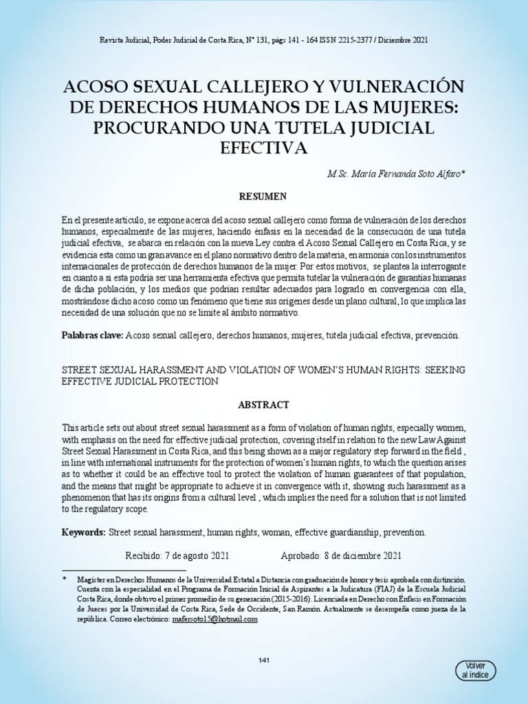 Acoso Sexual Callejero y Derechos Humanos | PDF | La violencia contra ...