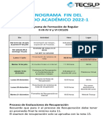 II A VI - CRONOGRAMA FIN DEL PERIODO ACADÉMICO 2022-1