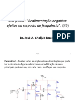 Aula Prática "Realimentação Negativa Efeitos Na Resposta de Frequência". (P5)