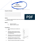 Presión Hidrostática y Principio de Arquímedes