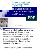 The Social Studies Curriculum:Retrospect and Prospect