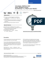 Bourdon Tube Pressure Gauge, Stainless Steel For The Process Industry, Standard Version Models 232.50, 233.50, NS 63 (2 "), 100 (4") and 160 (6")