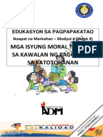 Mga Isyung Moral Tungkol Sa Kawalan NG Paggalang Sa Katotohanan