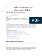 Tipos de Residuos Hospitalarios