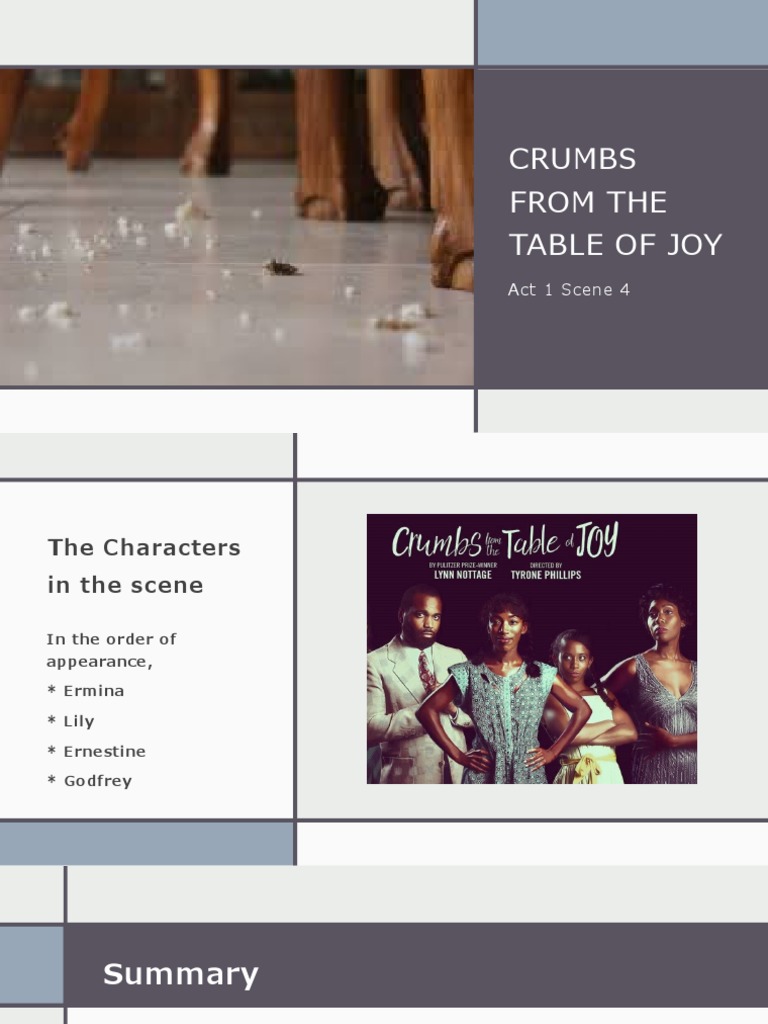 Crumbs from the table of joy act 1 sc 4 pdf