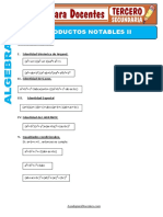 Fichas de Productos Notables II para Tercero de Secundaria