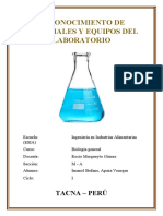 Reconocimiento de Materiales y Equipo de Laboratorio