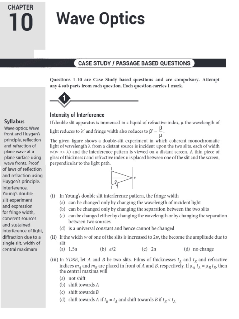 Wave Optics Case Study | PDF