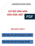 CHỦ ĐỀ 2 VĂN HÓA VÀ MTTN, VĂN HÓA VÀ MTXH