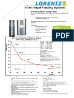 PS1800 Centrifugal Pumping Systems: General Data and Sizing Tables