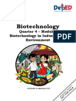 Biotechnology: Quarter 4 - Module 3: Biotechnology in Industry and Environment