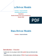 Data Driven Models Functions