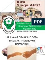 Pembinaan Dan Monitoring Desa Siaga Aktif Rencana Kegiatan 2022 Baru