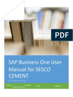 SAP Business One User Manual For SESCO Cement: A/P Accountant