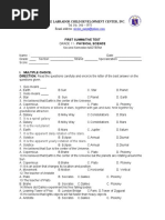 Summative Test in Physical Science