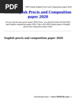 PMS Punjab English Precis and Composition Paper 2020