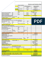 Moisture Load Calculation Sheet: Humidity Ratio