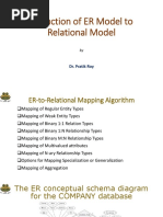 Reduction of ER Model To Relational Model