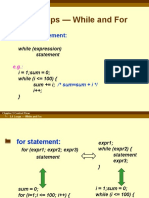 3.4 Loops - While and For