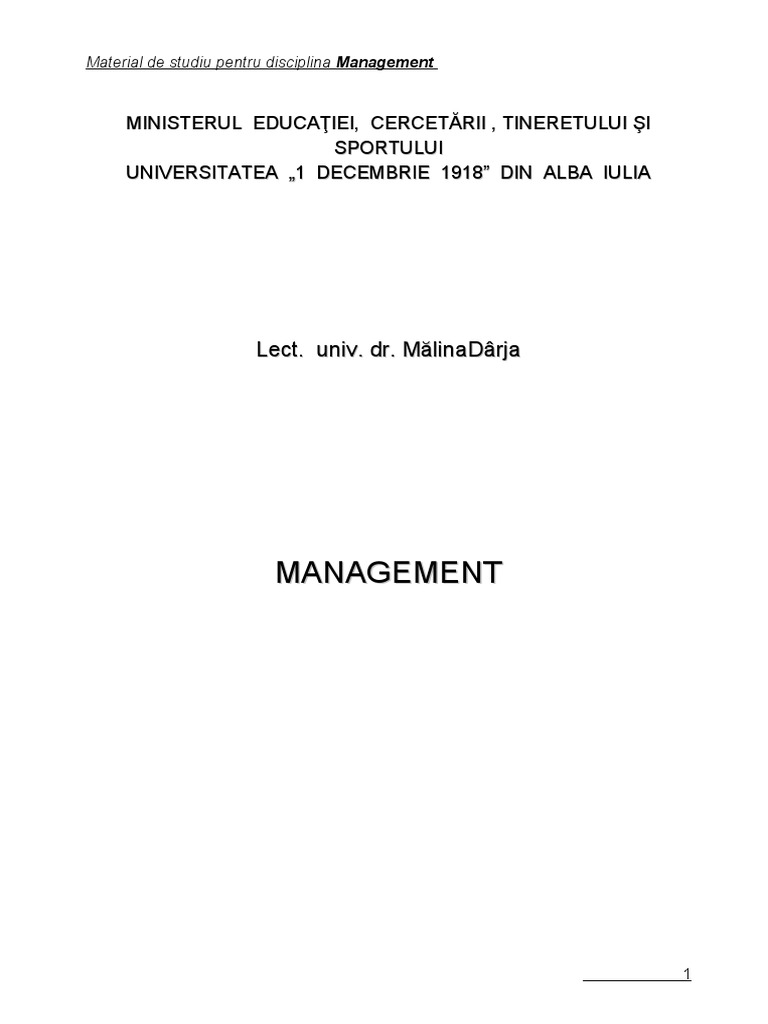 Curs Management | PDF